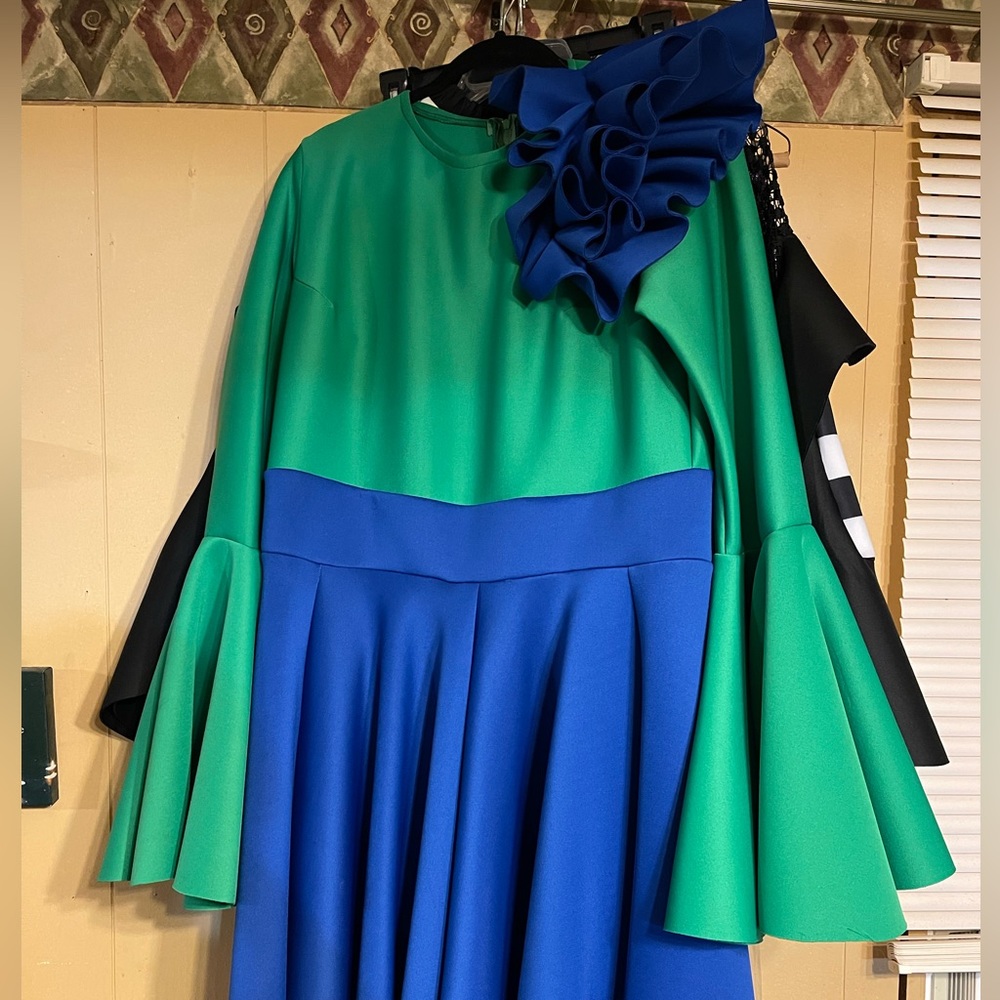 Custom made dress. Neoprene fabric